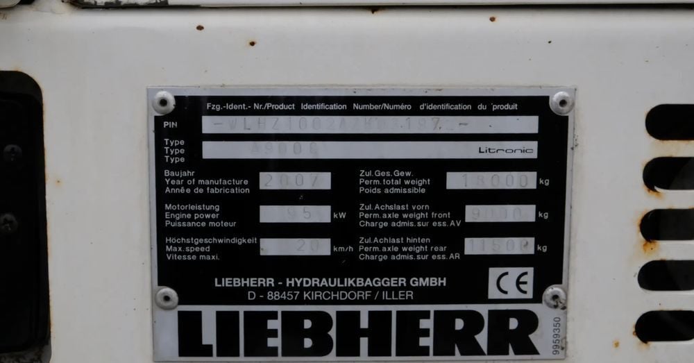 2007 Liebherr 900C Wheel Excavator