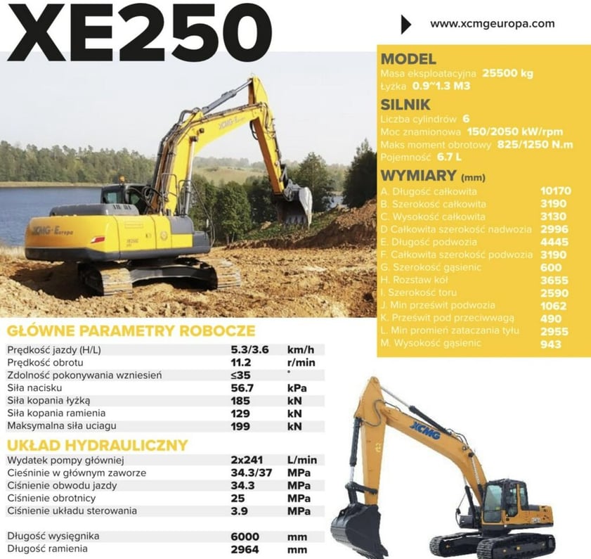 2018 XCMG XE 250C Crawler Excavator