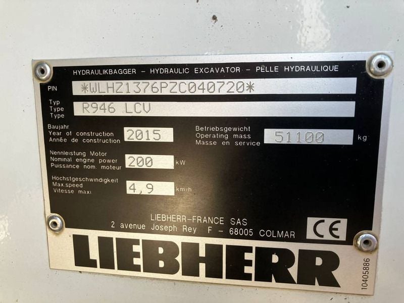 2015 Liebherr R946LC-V Crawler Excavator