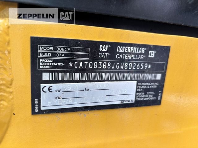 2021 Caterpillar 308-07A Mini Excavator