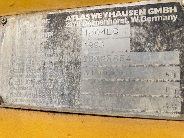 1993 Atlas 1804 LC Crawler Excavator