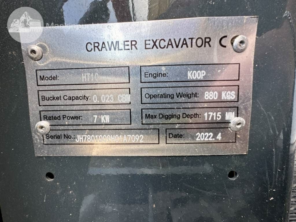 2022 Haitui HT10 Mini Excavator