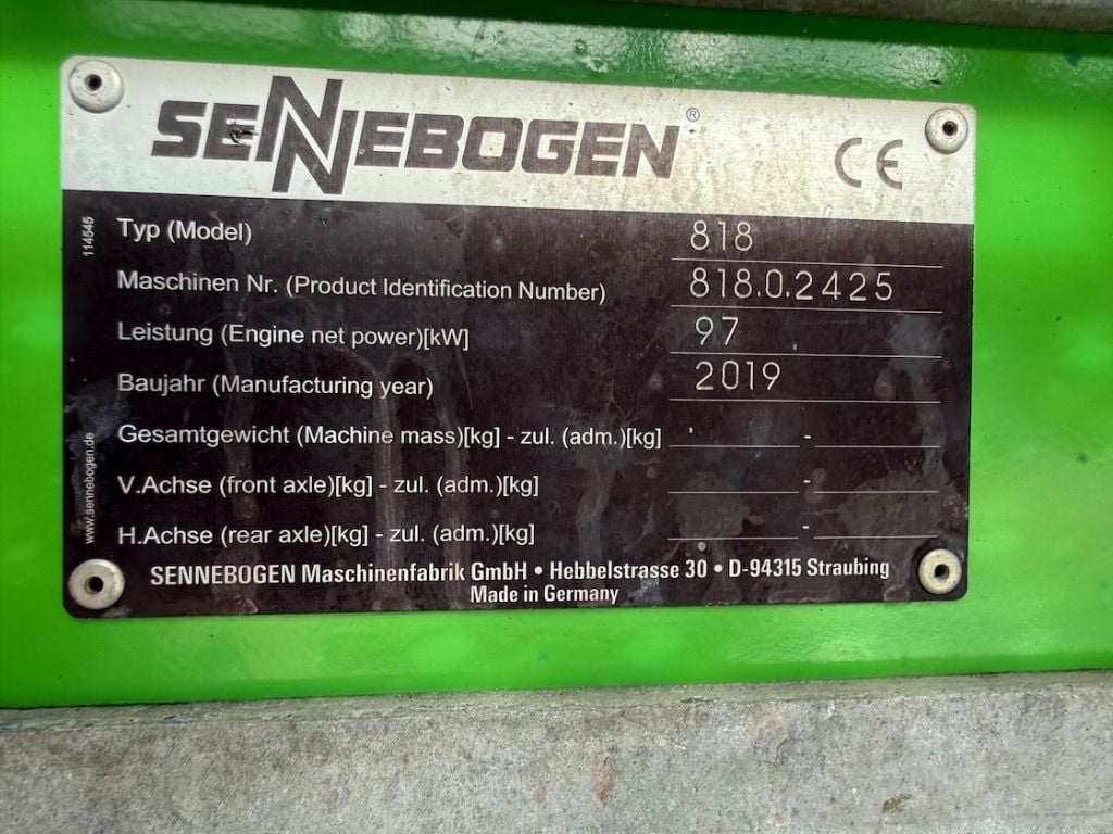 2019 Sennebogen 818 M E Material Handler