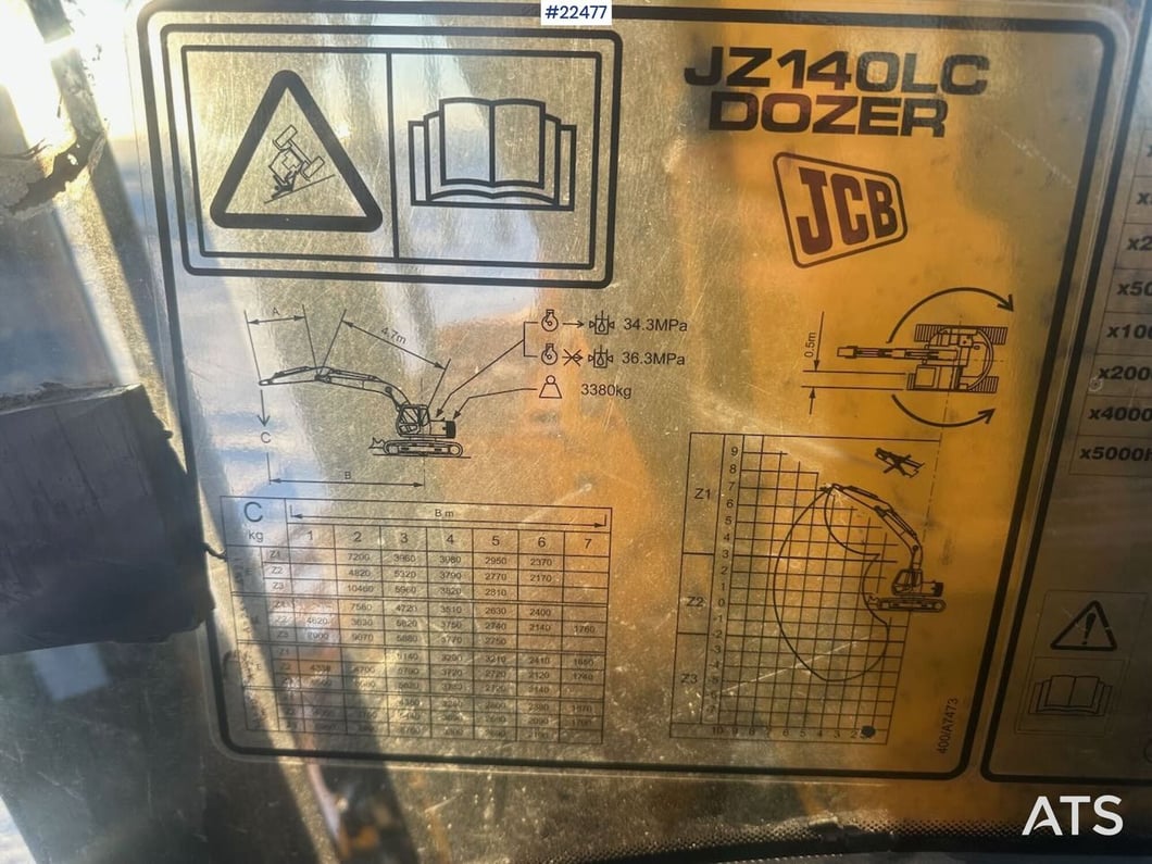 2016 JCB JZ140LC Crawler Excavator