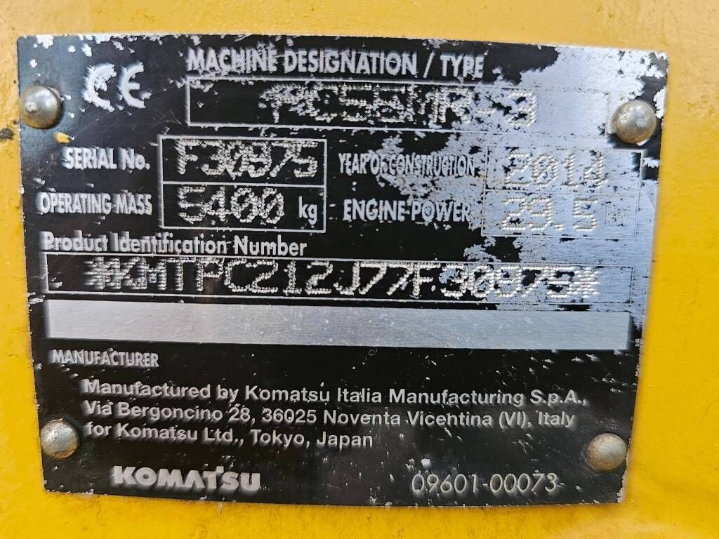 2014 Komatsu PC-55MR Mini Excavator