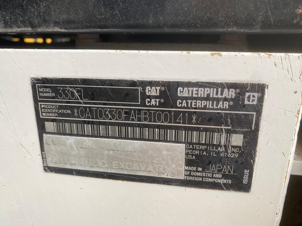2017 Caterpillar 330F Crawler Excavator
