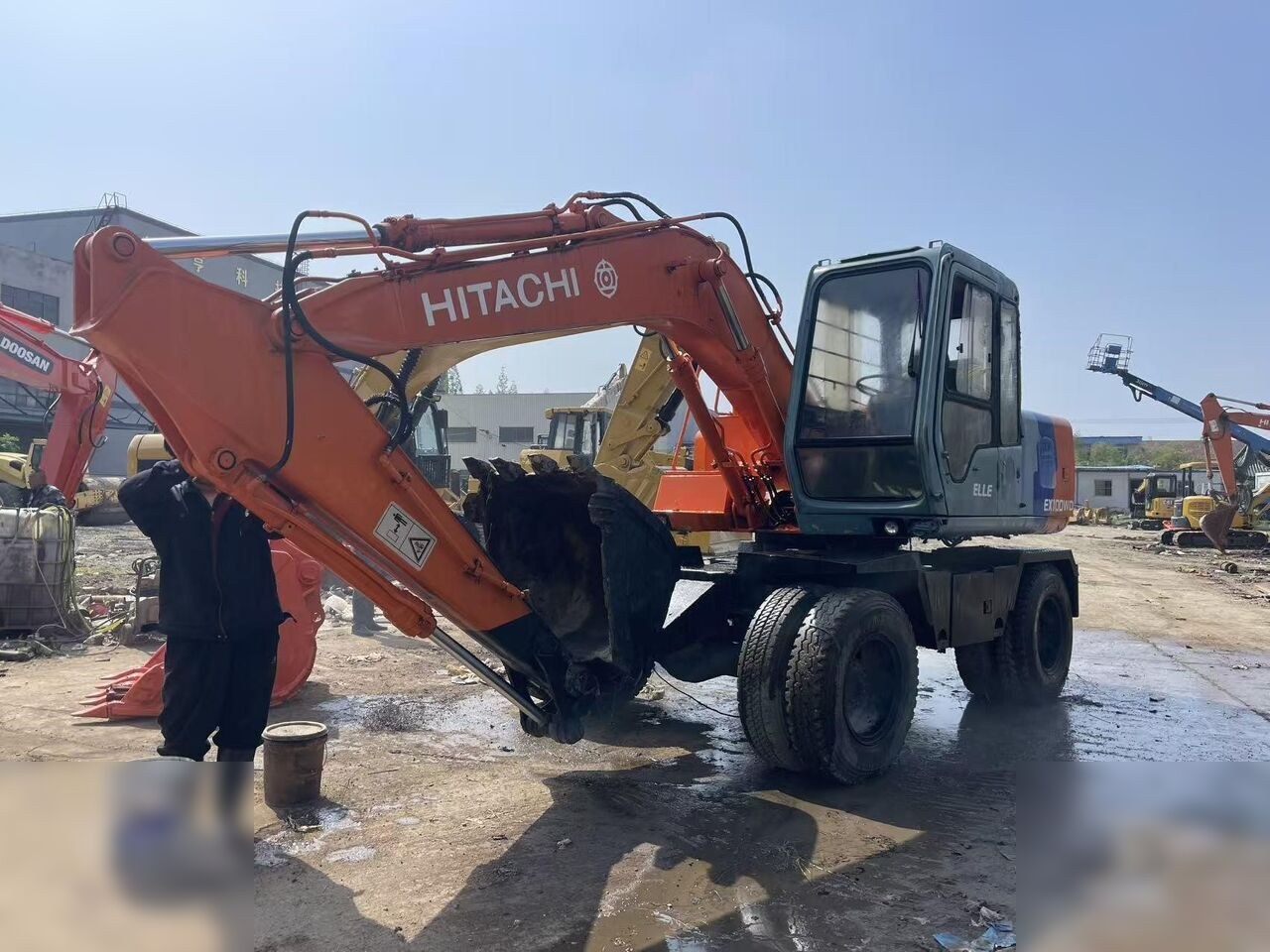 1993 Hitachi EX100W Wheel Excavator