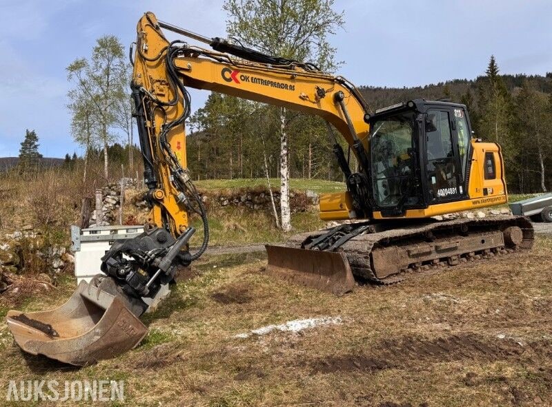 Excavator 2022 Cat 313 Next Gen Gravemaskin - Xsite PRO GPS - CAT TRS 14 Tiltrotator - Pusskuffe - Smalskuffe