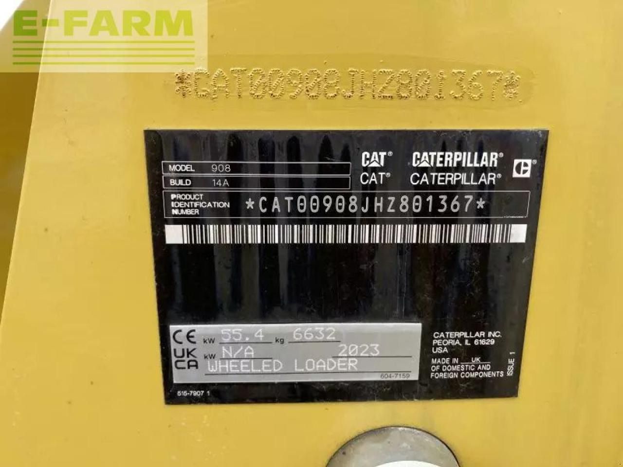 2023 Caterpillar 908 Mini Excavator