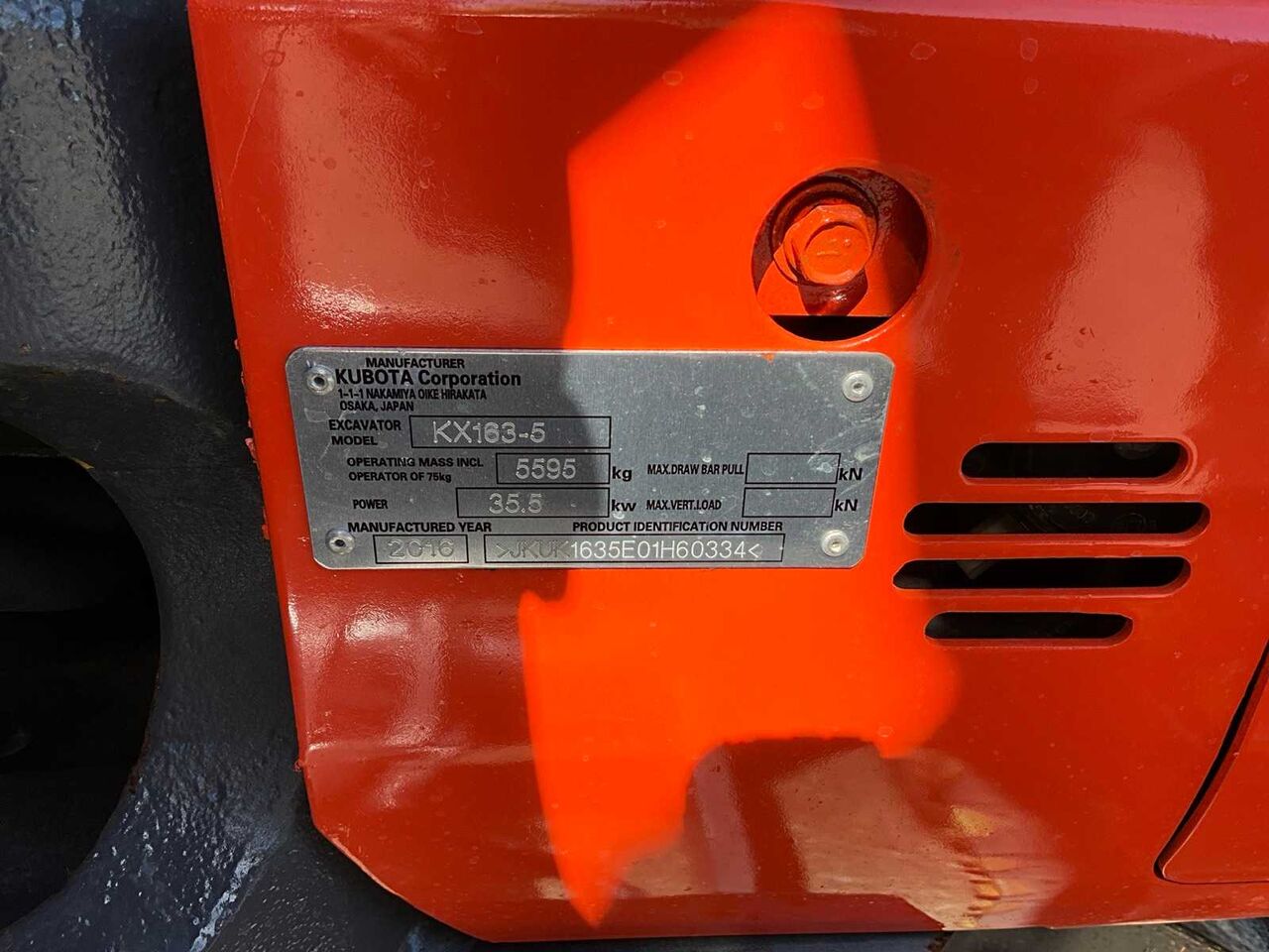 2016 Kubota KX163-5 Mini Excavator