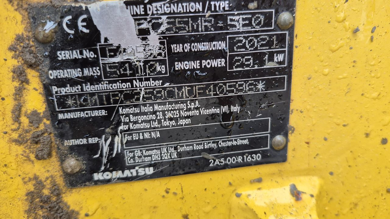 2021 Komatsu PC55MR-5 Mini Excavator