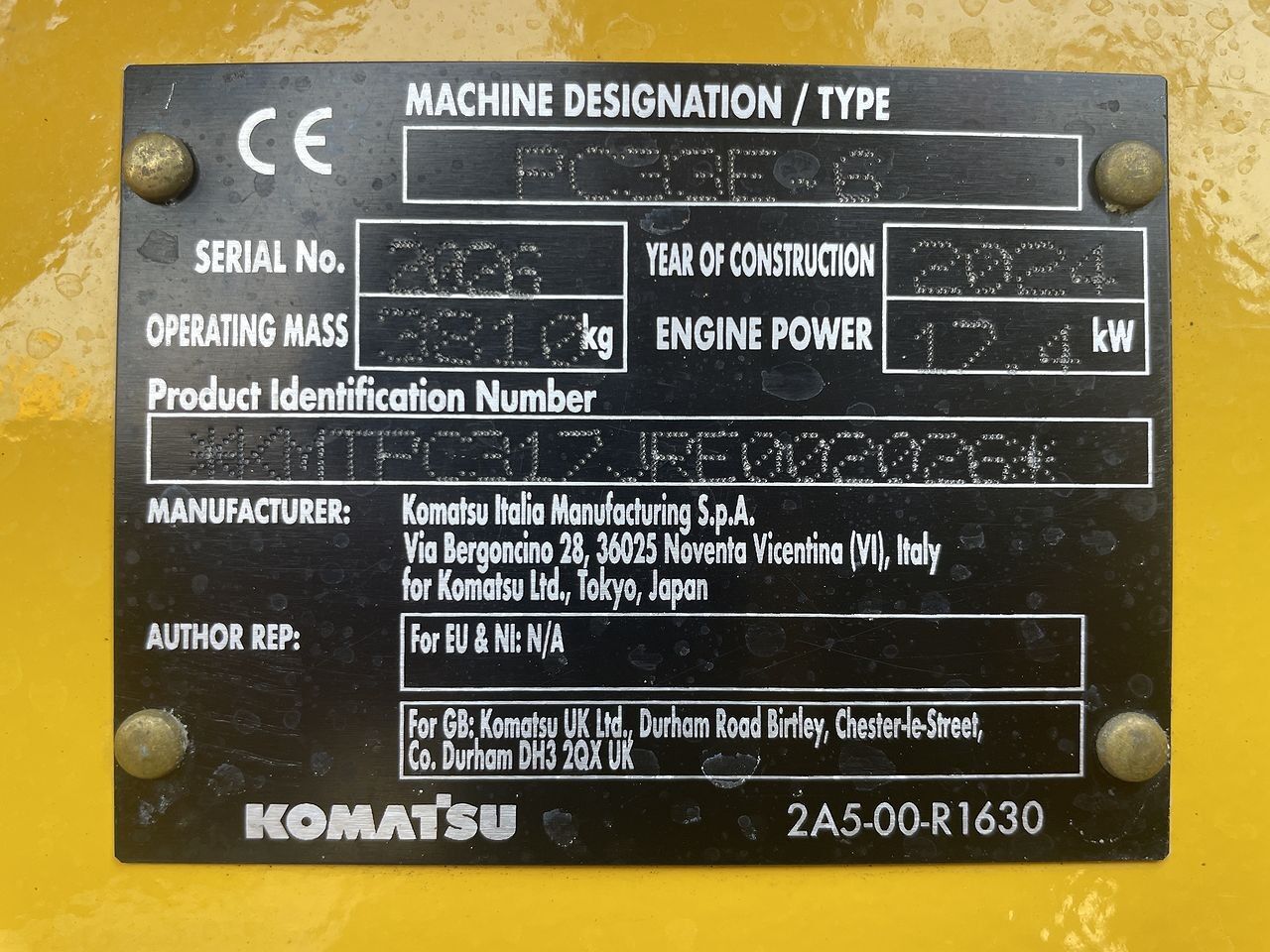 2024 Komatsu PC33E-6 Mini Excavator