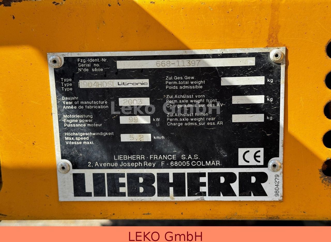 2003 Liebherr R 904 HDSL Crawler Excavator