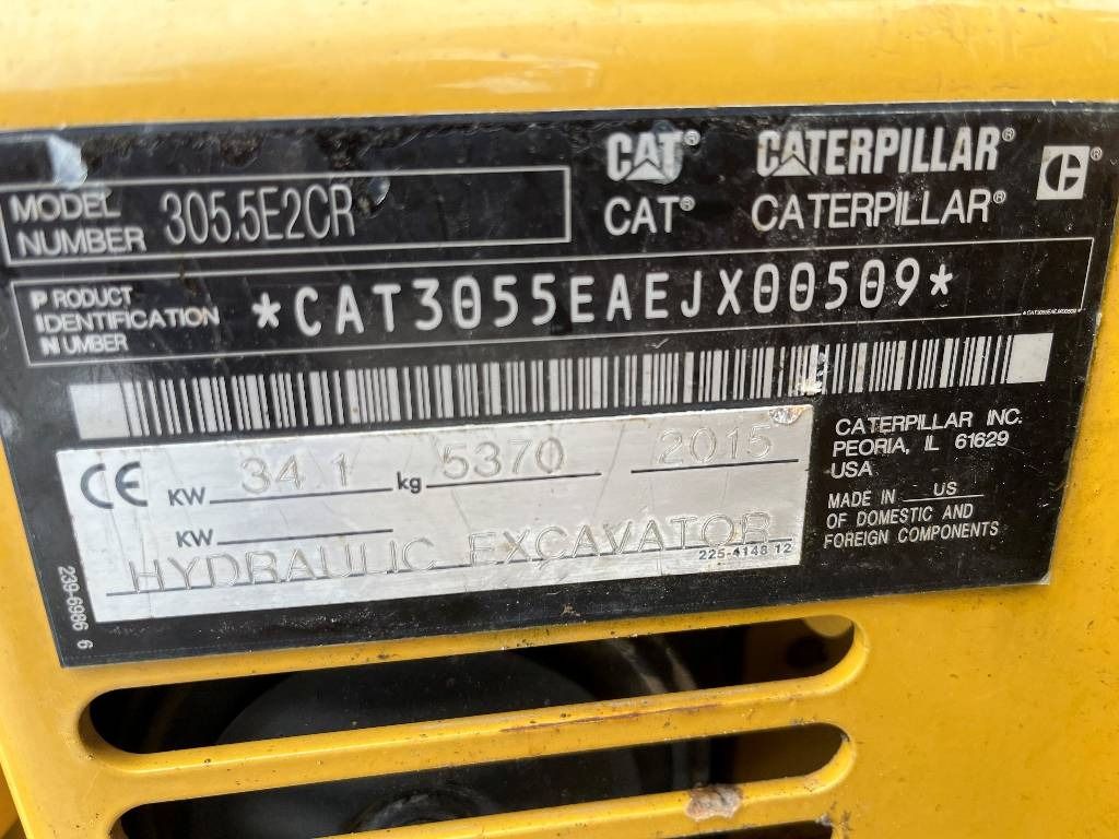 2015 Caterpillar 305.5E Crawler Excavator