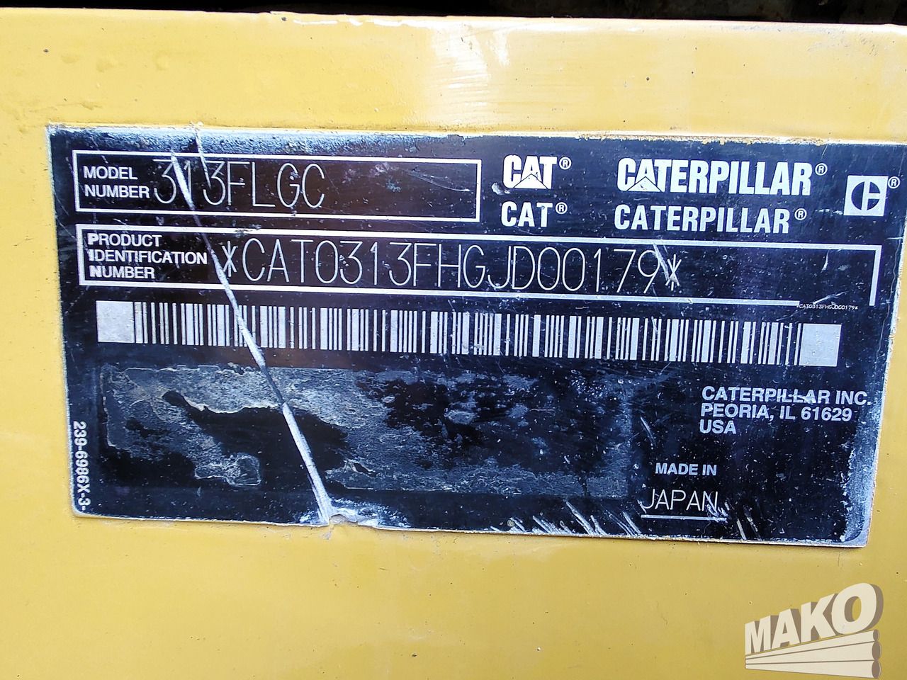 2015 Caterpillar 313FLGC Crawler Excavator