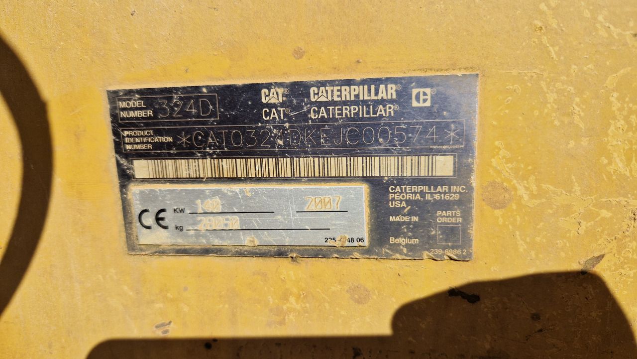 Escavadora de Rastos Caterpillar 324D de 2007