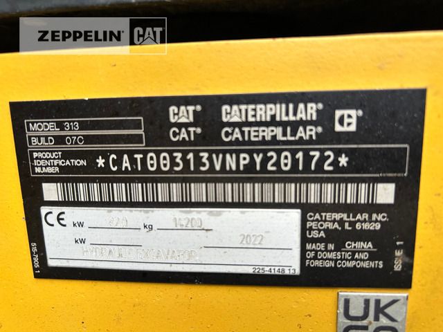 2022 Caterpillar 313-07B Crawler Excavator