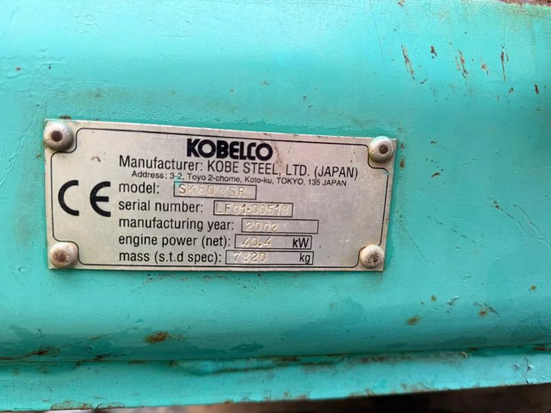 2002 Kobelco 80MSR Mini Excavator