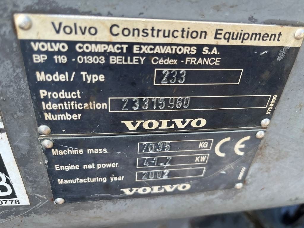 2002 Volvo EC 70 Mini Excavator