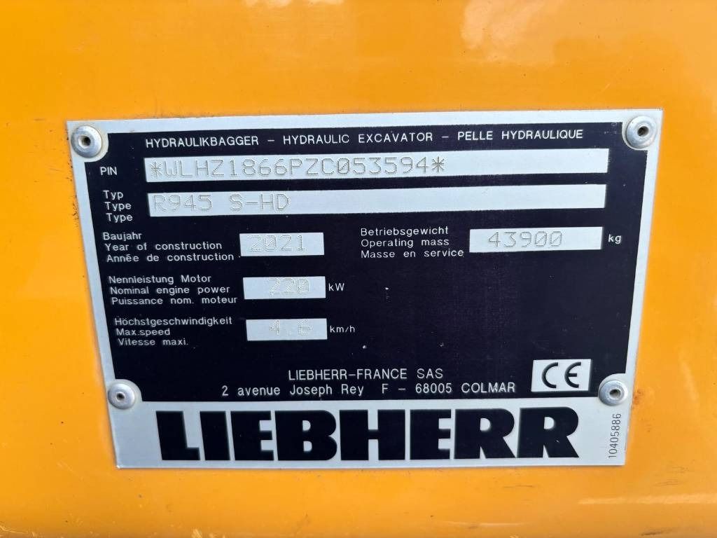 2021 Liebherr R945 Crawler Excavator