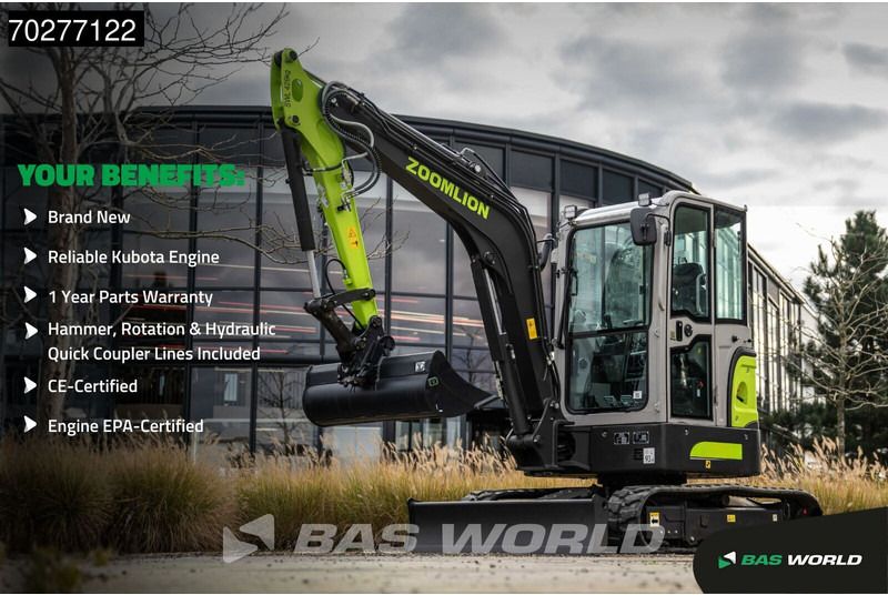 2024 Zoomlion ZE35GU Mini Excavator
