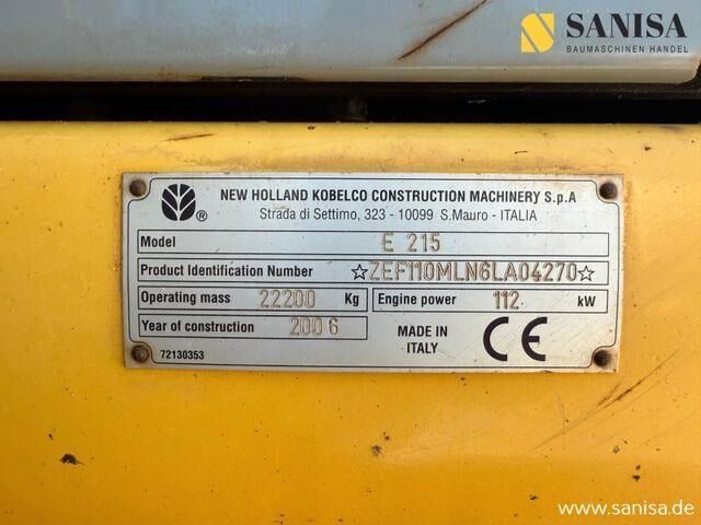 2006 New Holland E215 Crawler Excavator