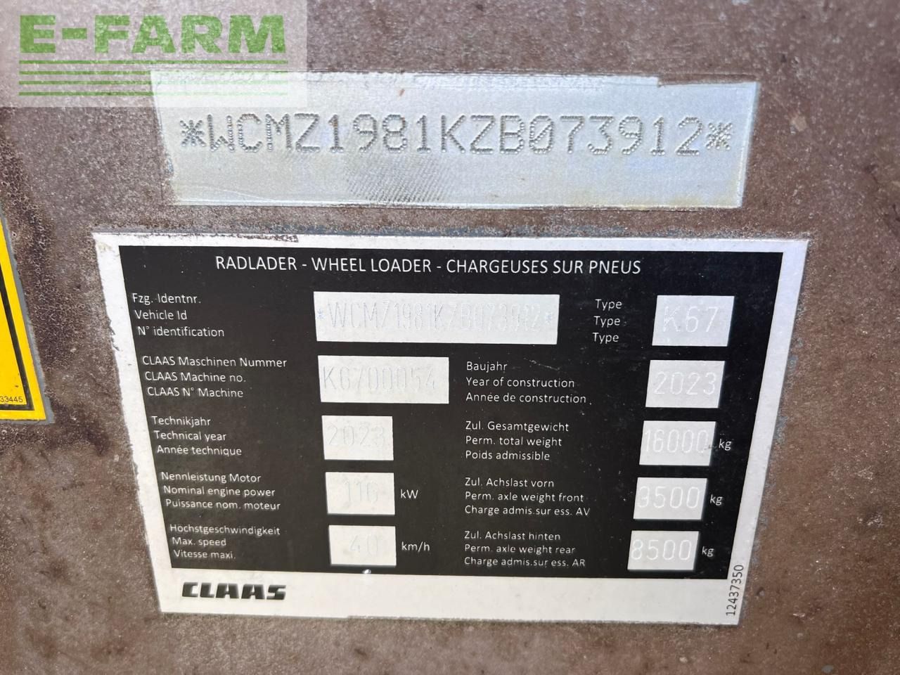 2023 Claas TORION 1285 Mini Excavator