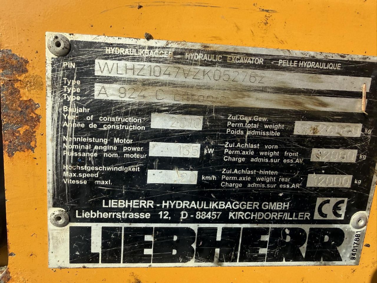 2010 Liebherr A924C Wheel Excavator