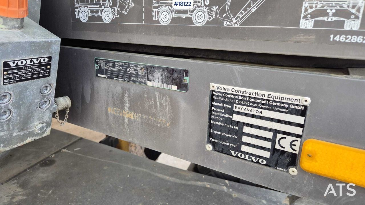 2014 Volvo EW160D Wheel Excavator
