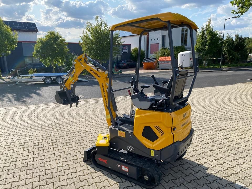 Berger Kraus BK1000JSR mini excavator, rear three-quarter view
