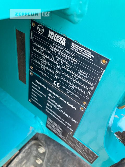 2019 Wacker Neuson ZM70 Wheel Excavator