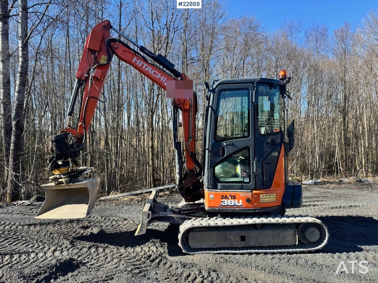 2019 Hitachi ZX38U-6 Mini Excavator