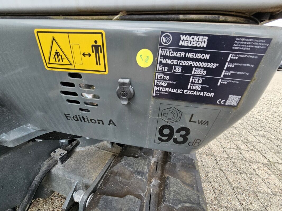 2023 Wacker Neuson ET18 EDITION A Mini Excavator