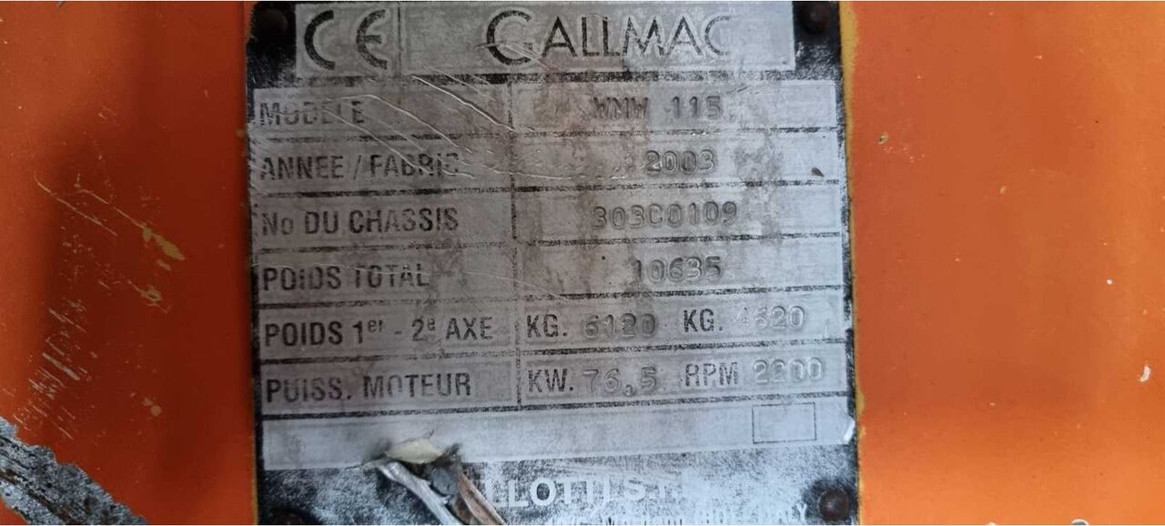 Gallmac WMW 115 Wheel Excavator