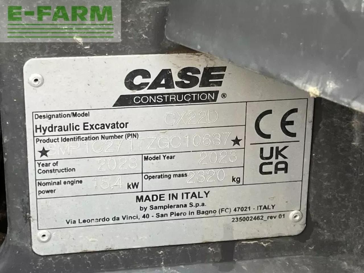 2023 CASE CX 22 D Mini Excavator