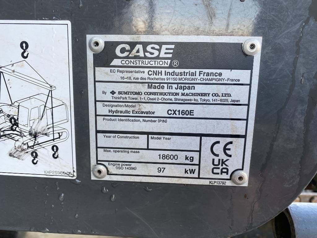2024 CASE CX 160E Crawler Excavator