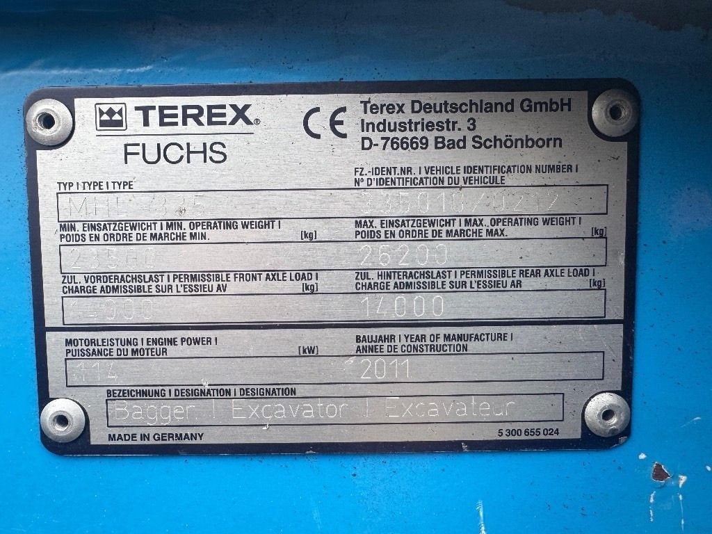 2011 Fuchs MHL335 Material Handler