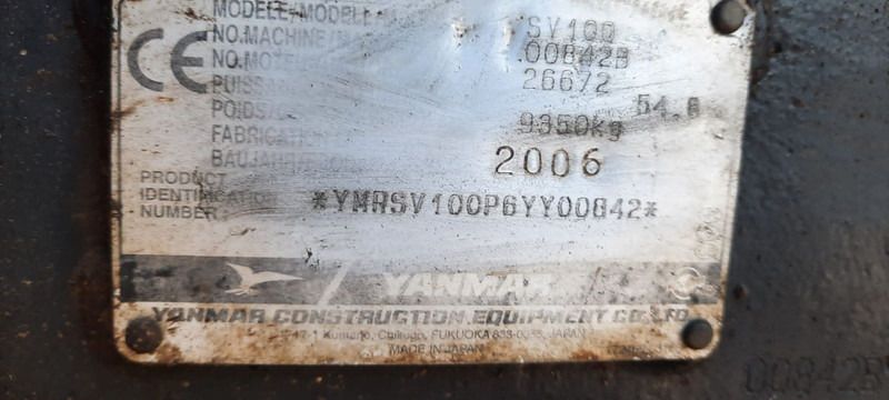 2006 Yanmar SV100 Mini Excavator