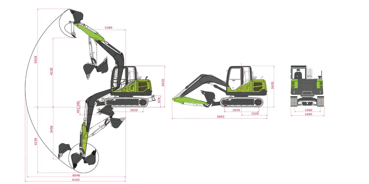 2025 Zaox ZX65A Mini Excavator