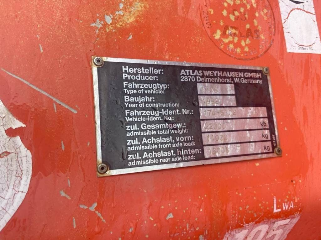 1992 Atlas 1704 Wheel Excavator
