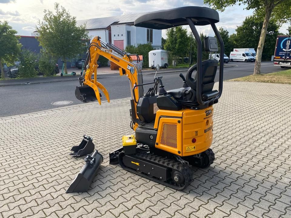 Berger Kraus BK1300JSR mini excavator, rear three-quarter view