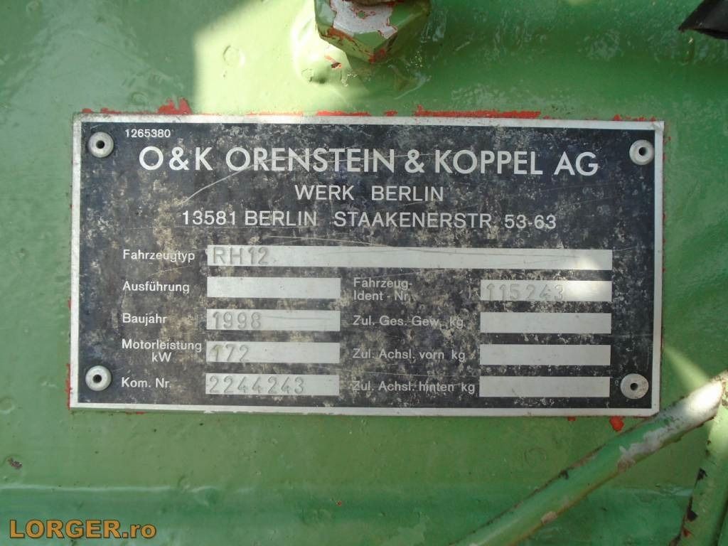 1998 O&K RH 12 Crawler Excavator