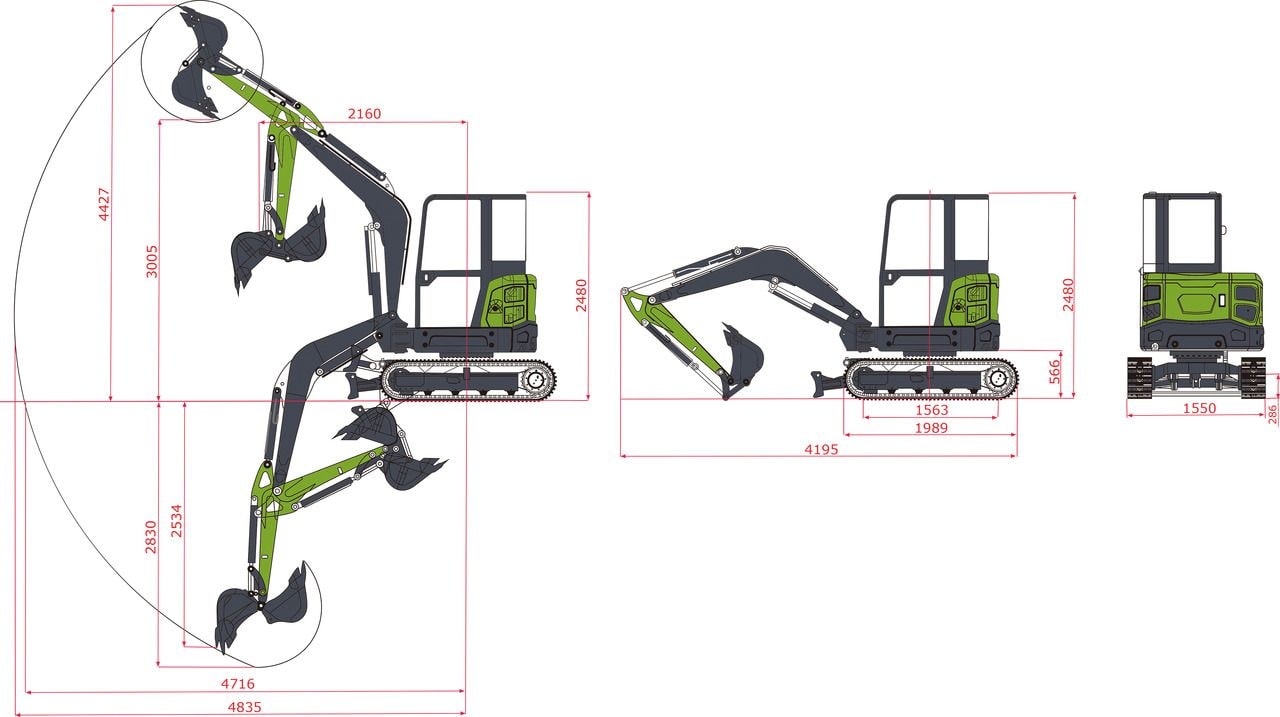 2025 Zaox ZA28A Mini Excavator