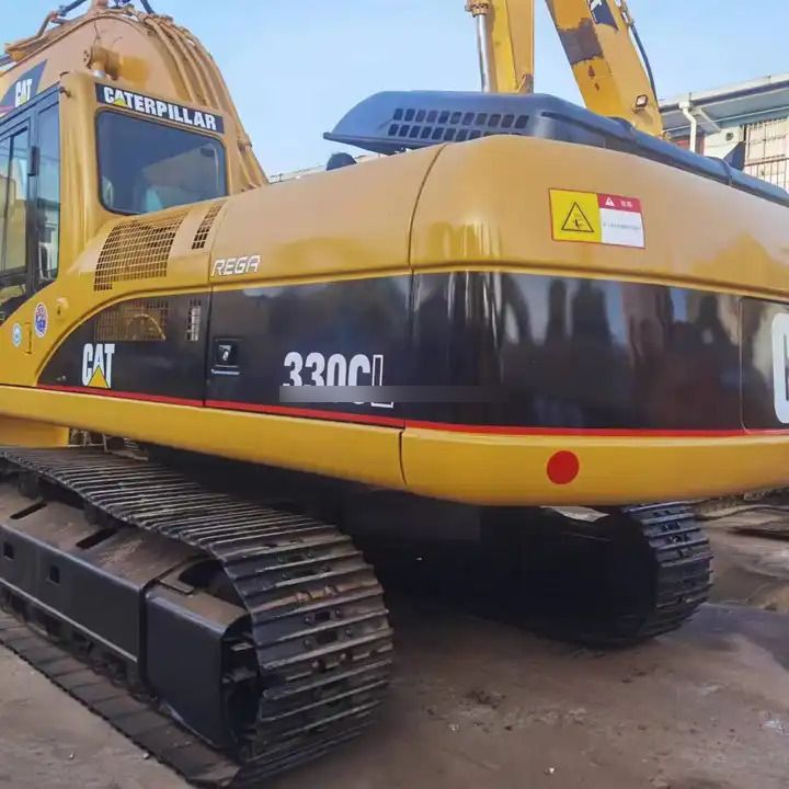 2016 Caterpillar 330C crawler excavator, rear three-quarter view