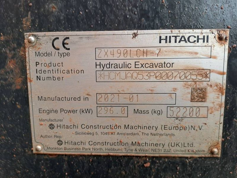 2021 Hitachi ZX490 LCH-7 Crawler Excavator