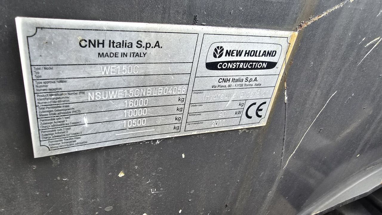 2011 New Holland WE150C Wheel Excavator