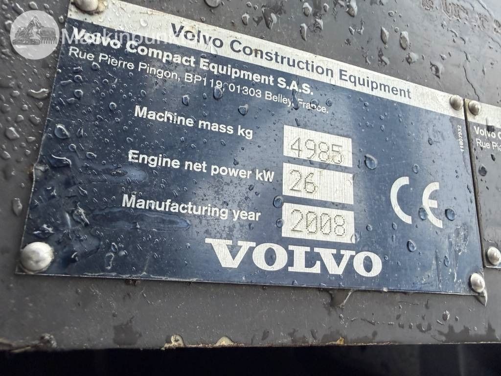 2008 Volvo ECR48C Mini Excavator