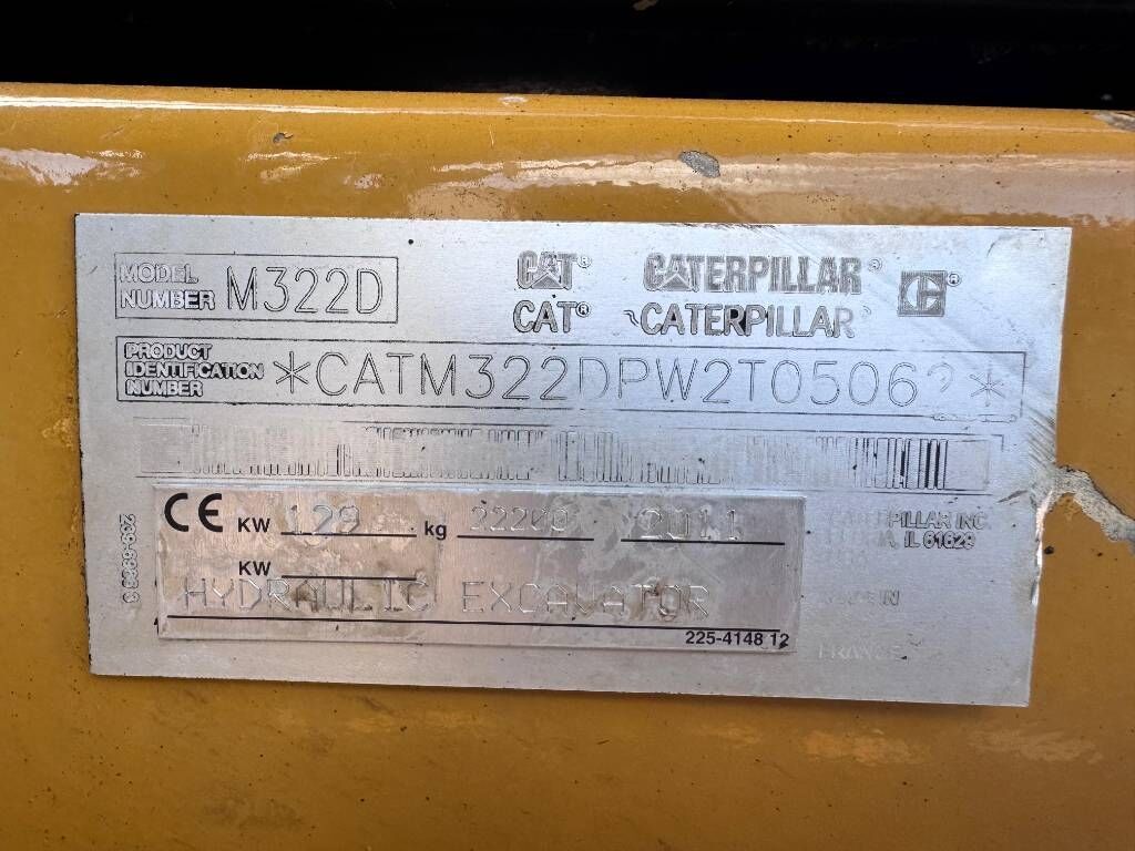 2011 Caterpillar M322D MH Material Handler