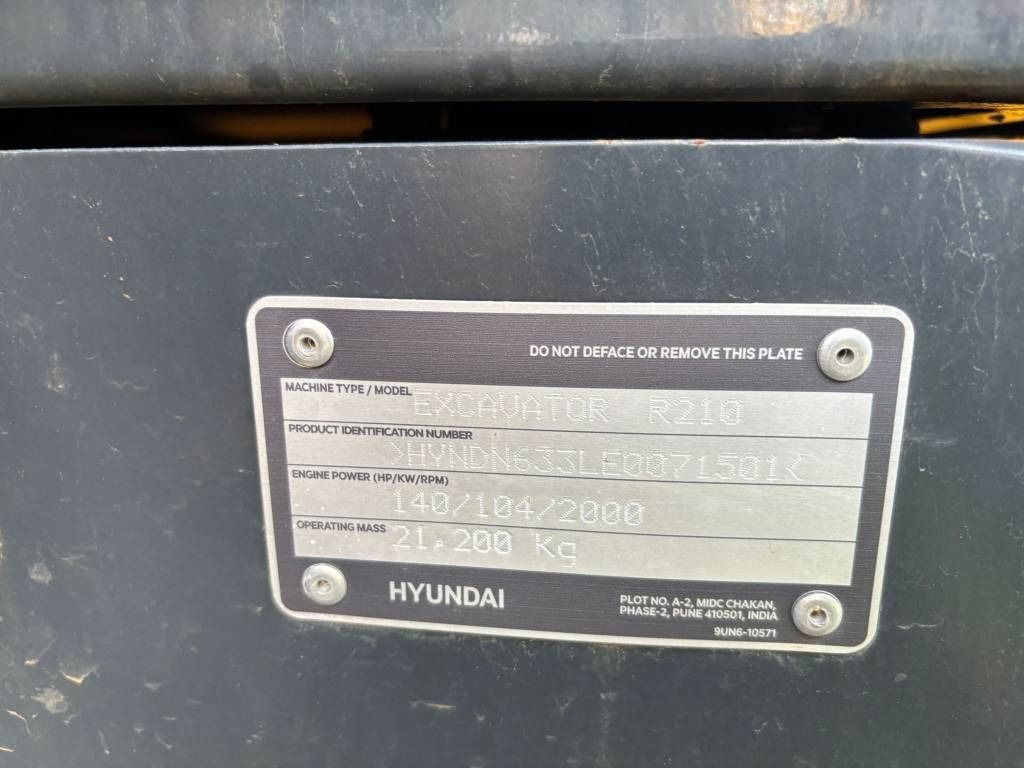 2025 Hyundai R210L Crawler Excavator
