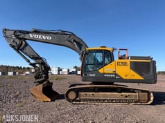 Excavator 2021 Volvo EC 250 EL Gravemaskin Med Steelwrist Tiltrotator, Pusseskuffe, Tannskuffe Og Xsite Pro GPS